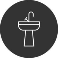 Basin Line Inverted Icon vector
