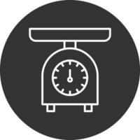 Kitchen Scale Line Inverted Icon vector