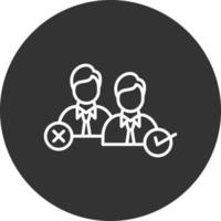 Choice Line Inverted Icon vector