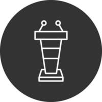 Tribune Line Inverted Icon vector