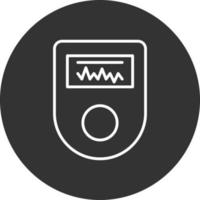 Pulse Oximeter Line Inverted Icon vector