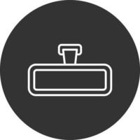 19 - Rear View Mirror Line Inverted Icon vector