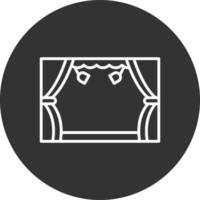 Stage Line Inverted Icon vector