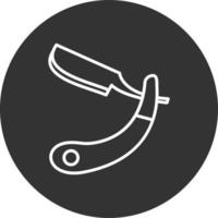 Razor Line Inverted Icon vector