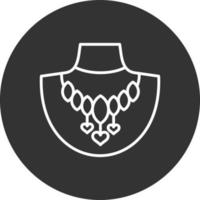 Necklace Line Inverted Icon vector