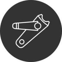 Nail Clipper Line Inverted Icon vector