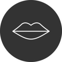 Lips Line Inverted Icon vector