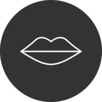 Lips Line Inverted Icon vector