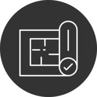 Blueprint Line Inverted Icon vector