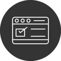 Browser Line Inverted Icon vector