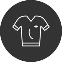 icono de línea de camisa de polo invertida vector