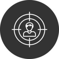 Target Line Inverted Icon vector