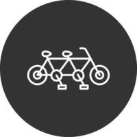 Tandem Line Inverted Icon vector