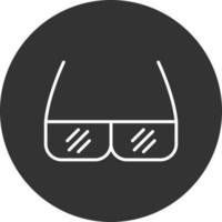 Goggles Line Inverted Icon vector