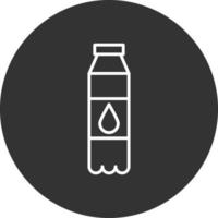 icono de línea de botella de agua invertida vector