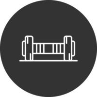 Dumbbells Line Inverted Icon vector