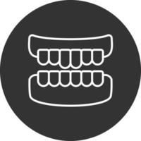 Denture Line Inverted Icon vector
