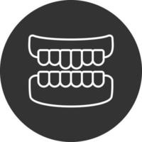 Denture Line Inverted Icon vector