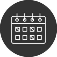 Schedule Line Inverted Icon vector