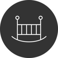 Cradle Line Inverted Icon vector