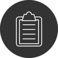 Checklist Line Inverted Icon vector