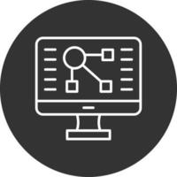 Workflow Line Inverted Icon vector