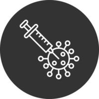 Vaccination Line Inverted Icon vector