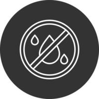 No Liquids Line Inverted Icon vector