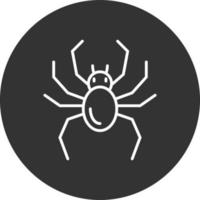 icono de línea de araña invertida vector