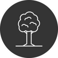 Tree Line Inverted Icon vector