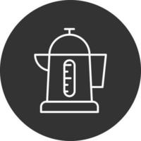 Kettle Line Inverted Icon vector