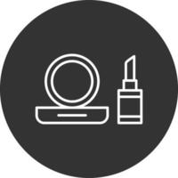 Cosmetics Line Inverted Icon vector