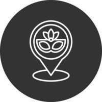 Location Line Inverted Icon vector