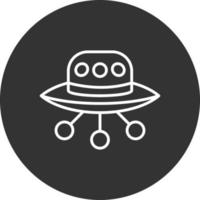 Ufo Line Inverted Icon vector