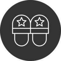 Slippers Line Inverted Icon vector