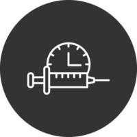 Vaccine Time Line Inverted Icon vector