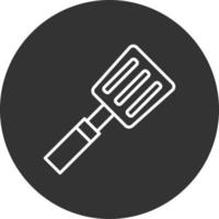 Spatula Line Inverted Icon vector