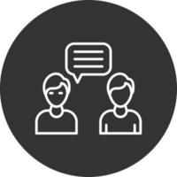 Conversation Line Inverted Icon vector