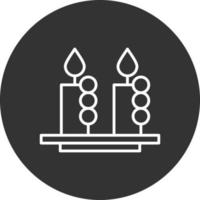 Candle Line Inverted Icon vector