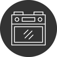 Stove Line Inverted Icon vector