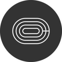 Running Track Line Inverted Icon vector