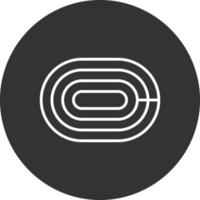 Running Track Line Inverted Icon vector