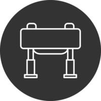 Pommel Line Inverted Icon vector