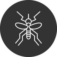 Mosquito Line Inverted Icon vector