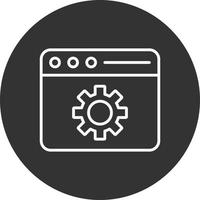 Under Construction Line Inverted Icon vector