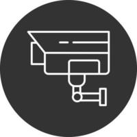 Surveillance Line Inverted Icon vector