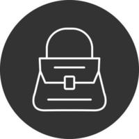 Purse Line Inverted Icon vector