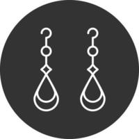 Earrings Line Inverted Icon vector