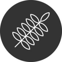 Fern Line Inverted Icon vector