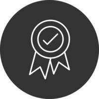 Badge Line Inverted Icon vector